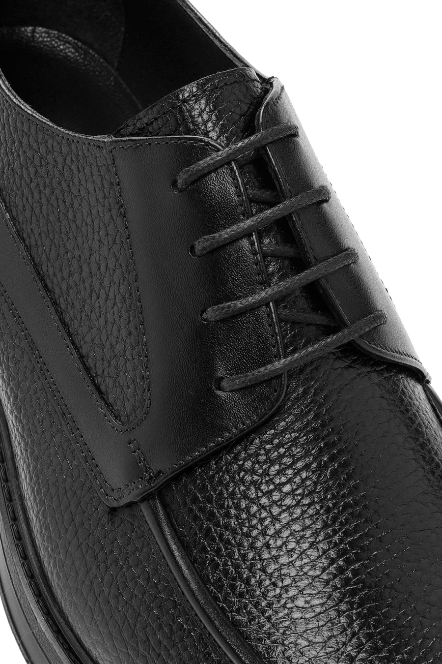 Men's Black Lace Up Leather Casual Shoes