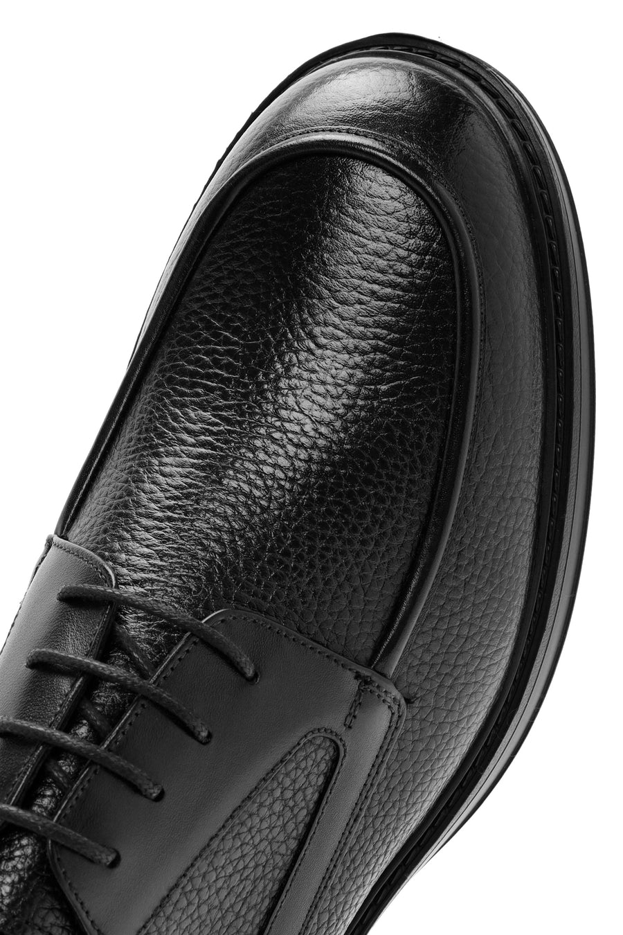 Men's Black Lace Up Leather Casual Shoes