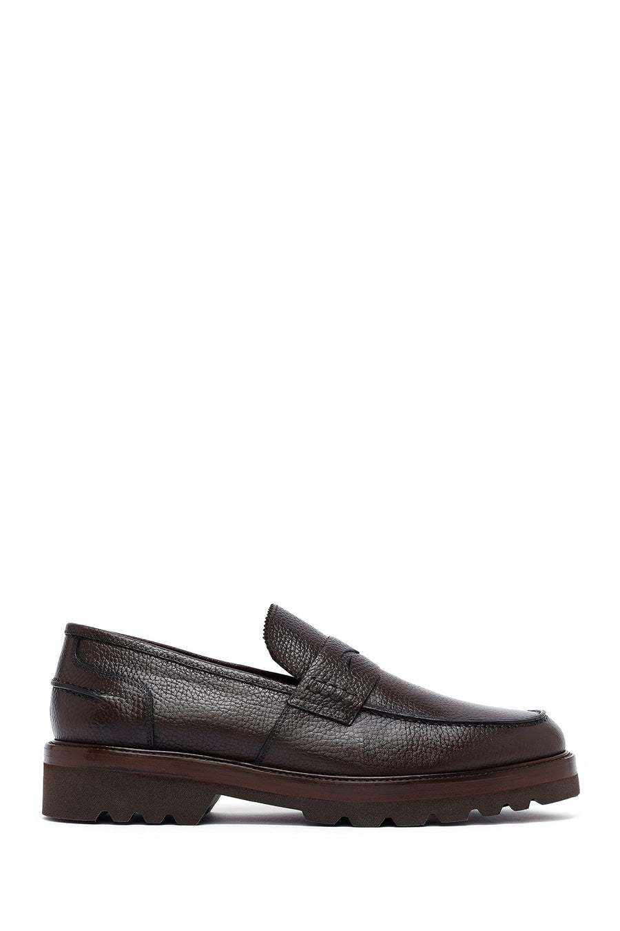 Male Brown Leather Casual Loafers 25WFD7049FT | Derimod