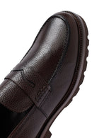 Male Brown Leather Casual Loafers | Derimod