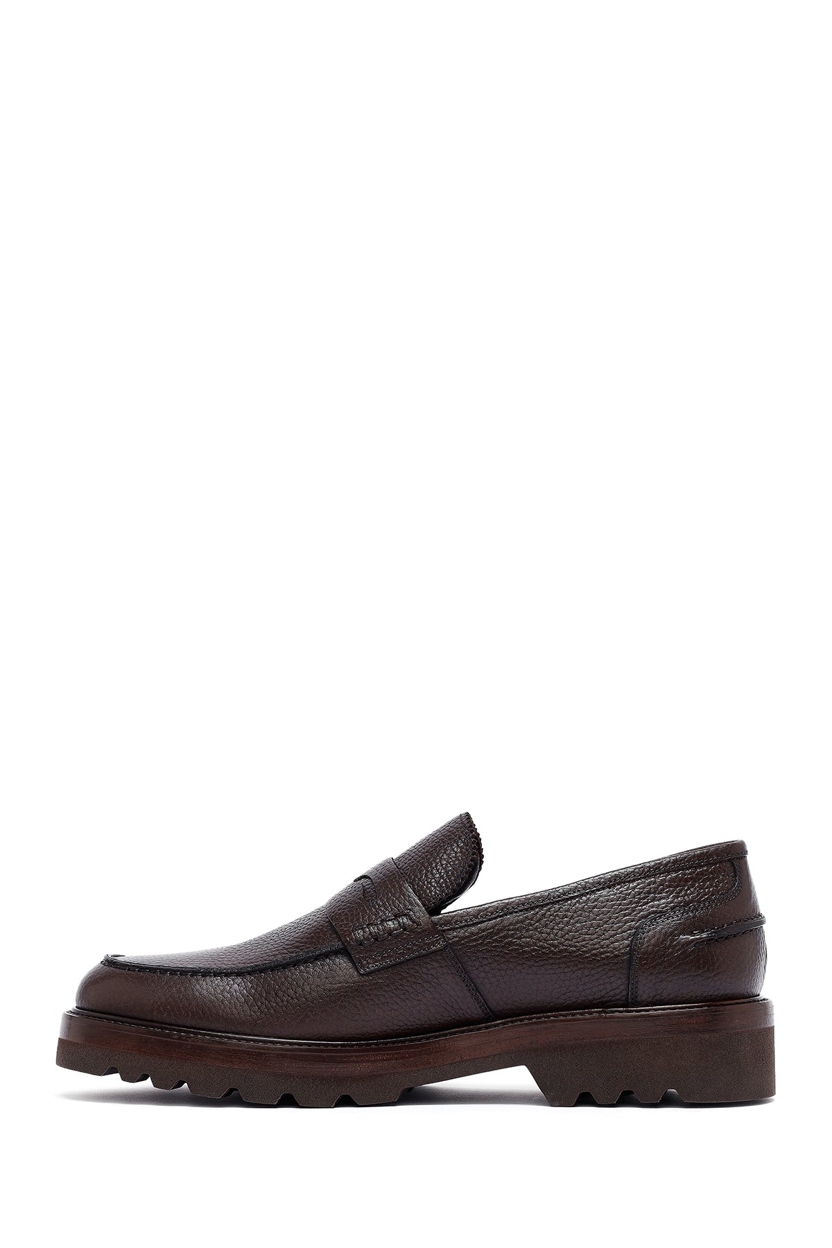 Erkek Kahverengi Deri Casual Loafer