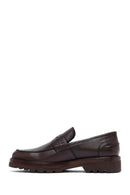 Male Brown Leather Casual Loafers | Derimod