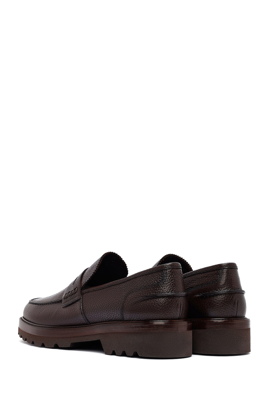 Male Brown Leather Casual Loafers
