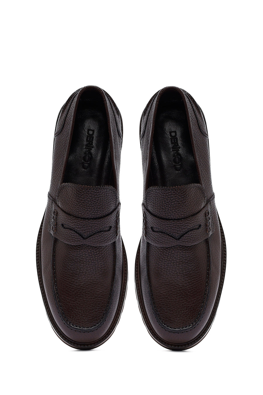 Male Brown Leather Casual Loafers
