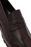 Male Brown Leather Casual Loafers | Derimod
