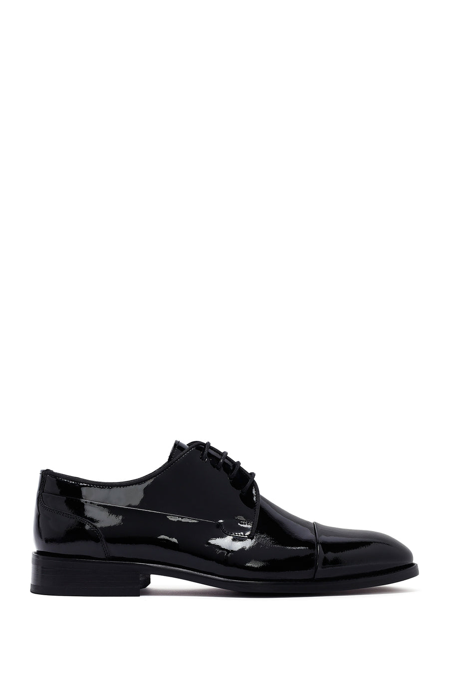 Men's Black Lace-Up Patent Leather Leather Classic Shoes 25WFD705216 | Derimod
