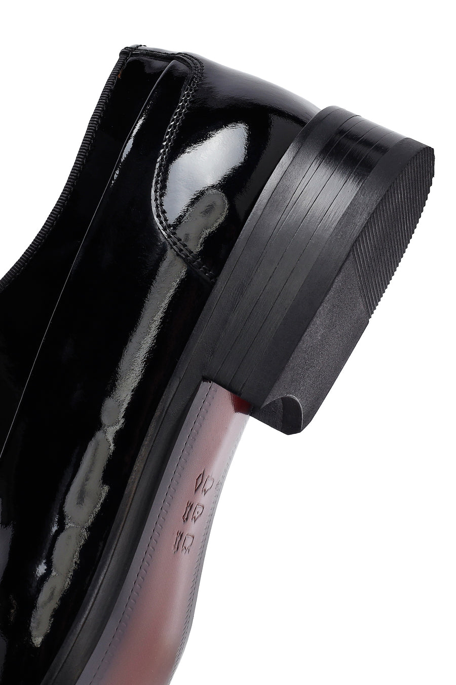 Men's Black Lace-Up Patent Leather Leather Classic Shoes