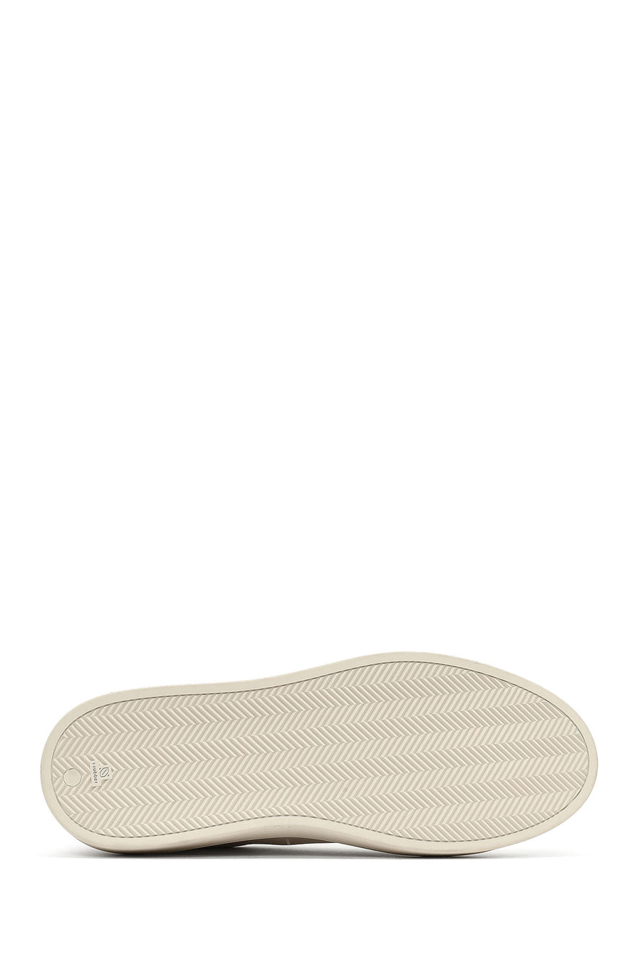 Erkek Beyaz Bağcıklı Deri Sneaker