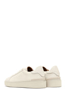 Erkek Beyaz Bağcıklı Deri Sneaker | Derimod