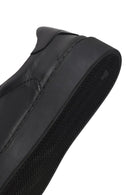 Erkek Siyah Bağcıklı Deri Sneaker | Derimod