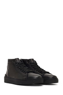 Men's Black Zippered Thick-Soled Leather Sports Boots | Derimod