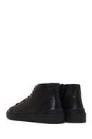 Men's Black Zippered Thick-Soled Leather Sports Boots | Derimod