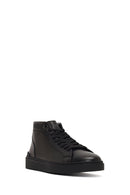 Men's Black Zippered Thick-Soled Leather Sports Boots | Derimod