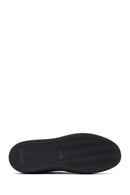 Erkek Siyah Bağcıklı Kalın Tabanlı Deri Sneaker | Derimod