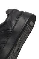 Erkek Siyah Bağcıklı Kalın Tabanlı Deri Sneaker | Derimod