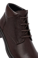 Erkek Kahverengi Fermuarlı Deri Bot | Derimod