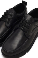 Erkek Siyah Bağcıklı Deri Casual Ayakkabı | Derimod