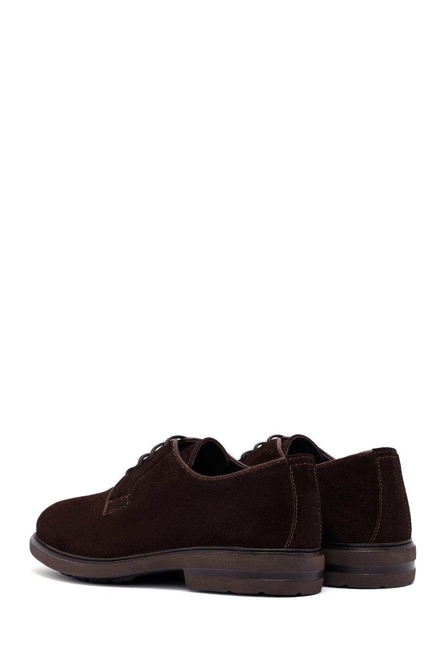 Men's Brown Lace-Up Suede Leather Casual Shoes
