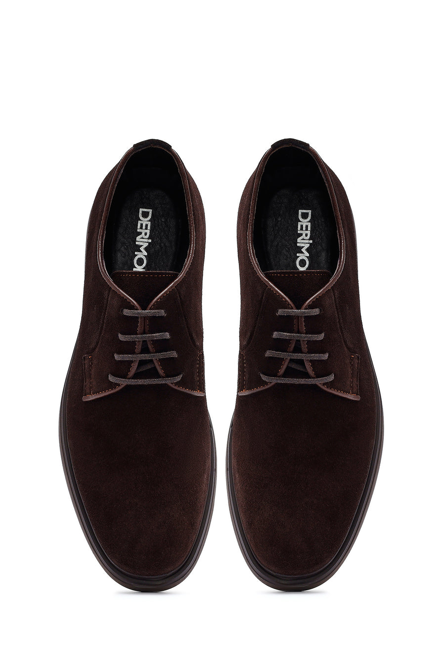 Men's Brown Lace-Up Suede Leather Casual Shoes
