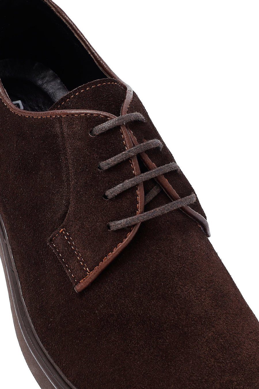 Men's Brown Lace-Up Suede Leather Casual Shoes