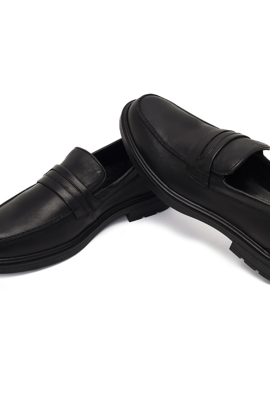 Erkek Siyah Deri Casual Loafer
