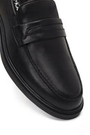 Men's Black Leather Casual Loafer | Derimod