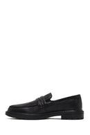 Men's Black Leather Casual Loafer | Derimod