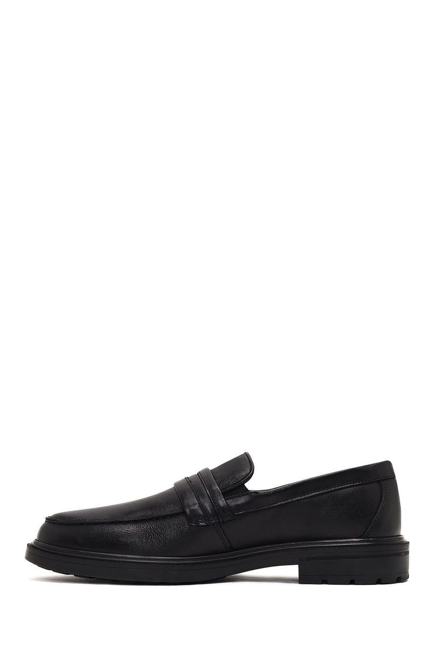 Erkek Siyah Deri Casual Loafer