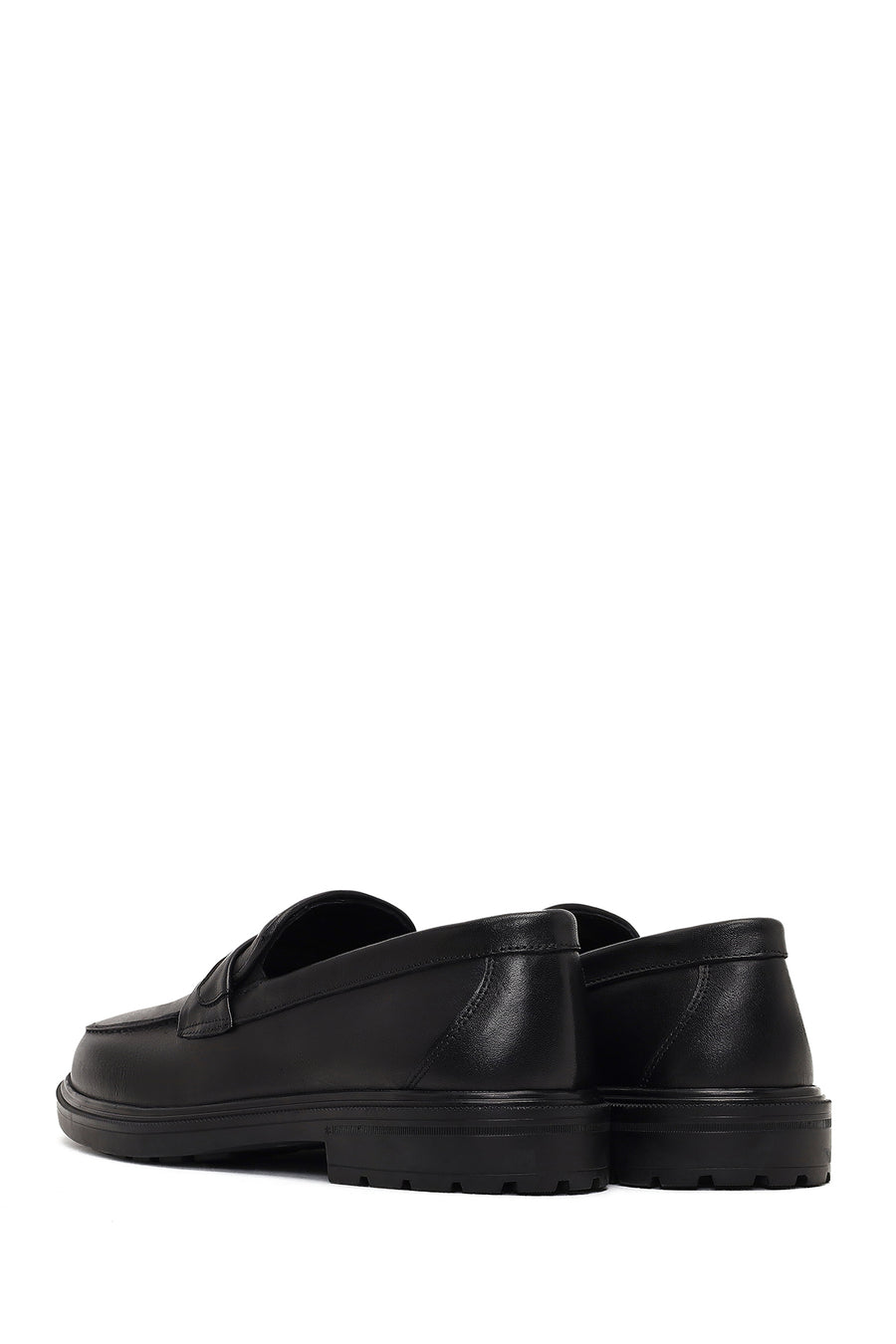 Erkek Siyah Deri Casual Loafer