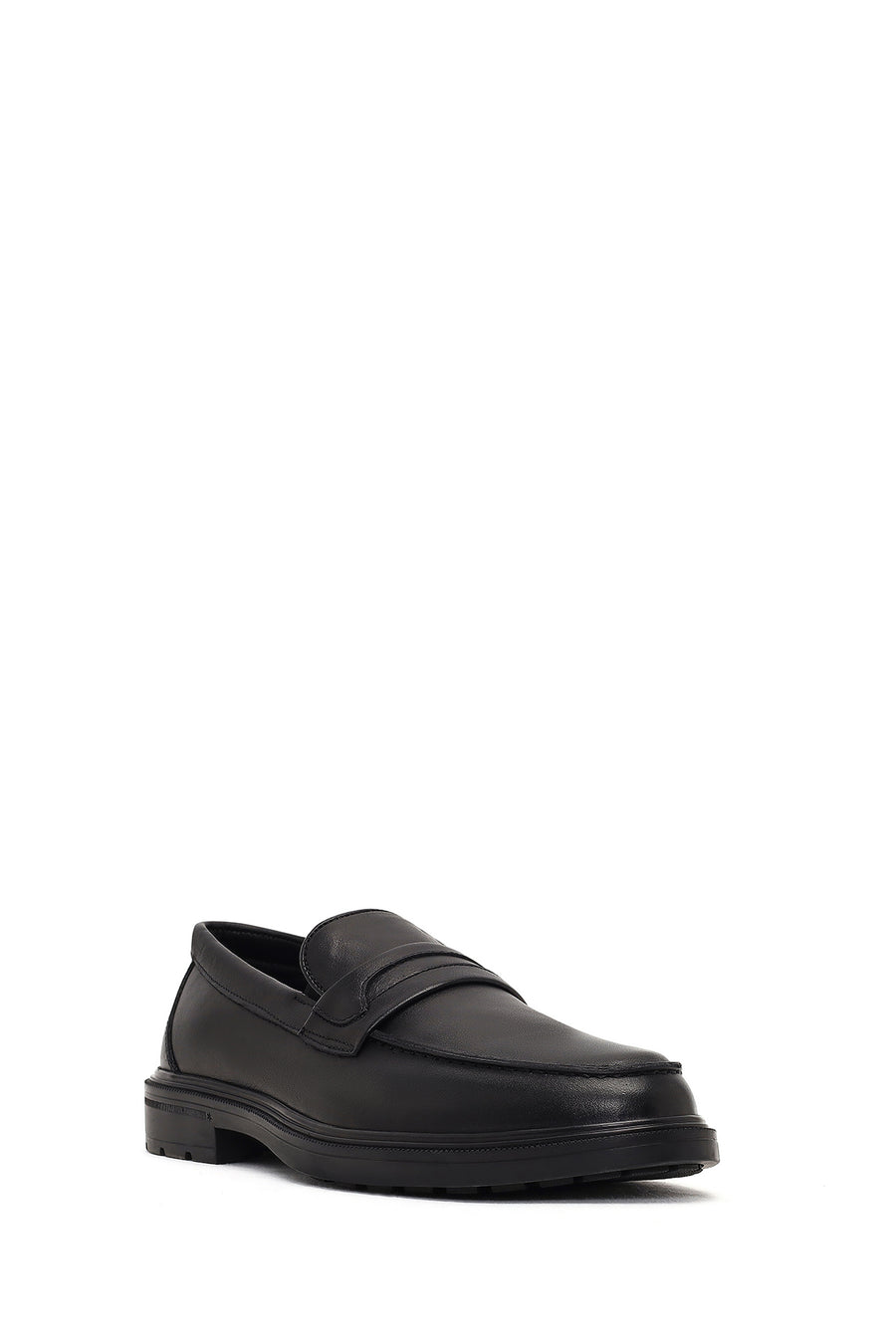 Erkek Siyah Deri Casual Loafer