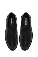 Men's Black Leather Casual Loafer | Derimod