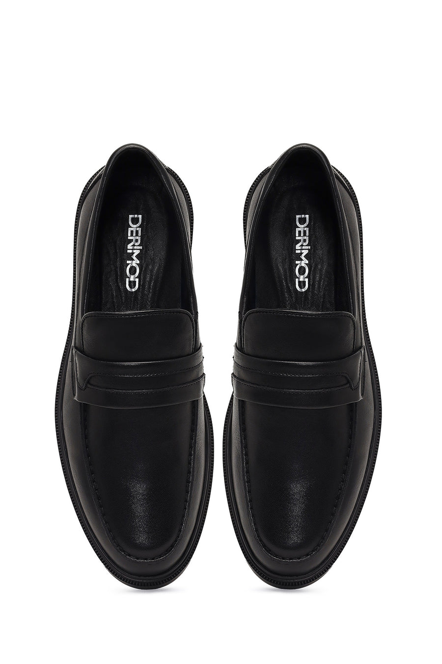 Erkek Siyah Deri Casual Loafer