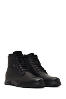 Erkek Siyah Bağcıklı Fermuarlı Deri Casual Bot | Derimod