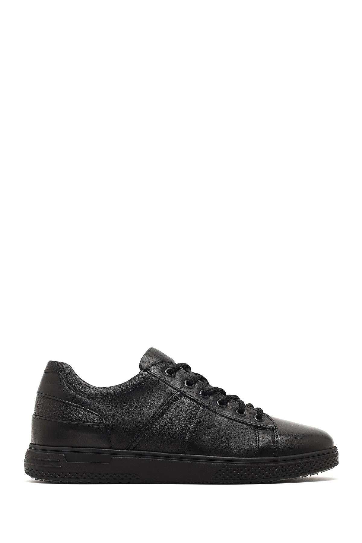 Men's Black Lace-Up Leather Casual Sneaker 25WFD710618 | Derimod