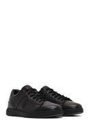 Men's Black Lace-Up Leather Casual Sneaker | Derimod