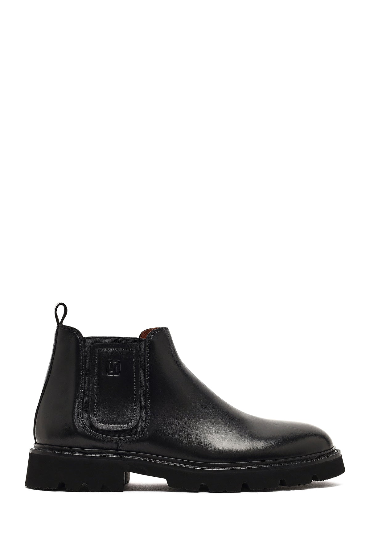 Men's Black Leather Chelsea Boot 25WFD724118 | Derimod