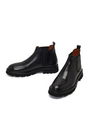 Men's Black Leather Chelsea Boot | Derimod