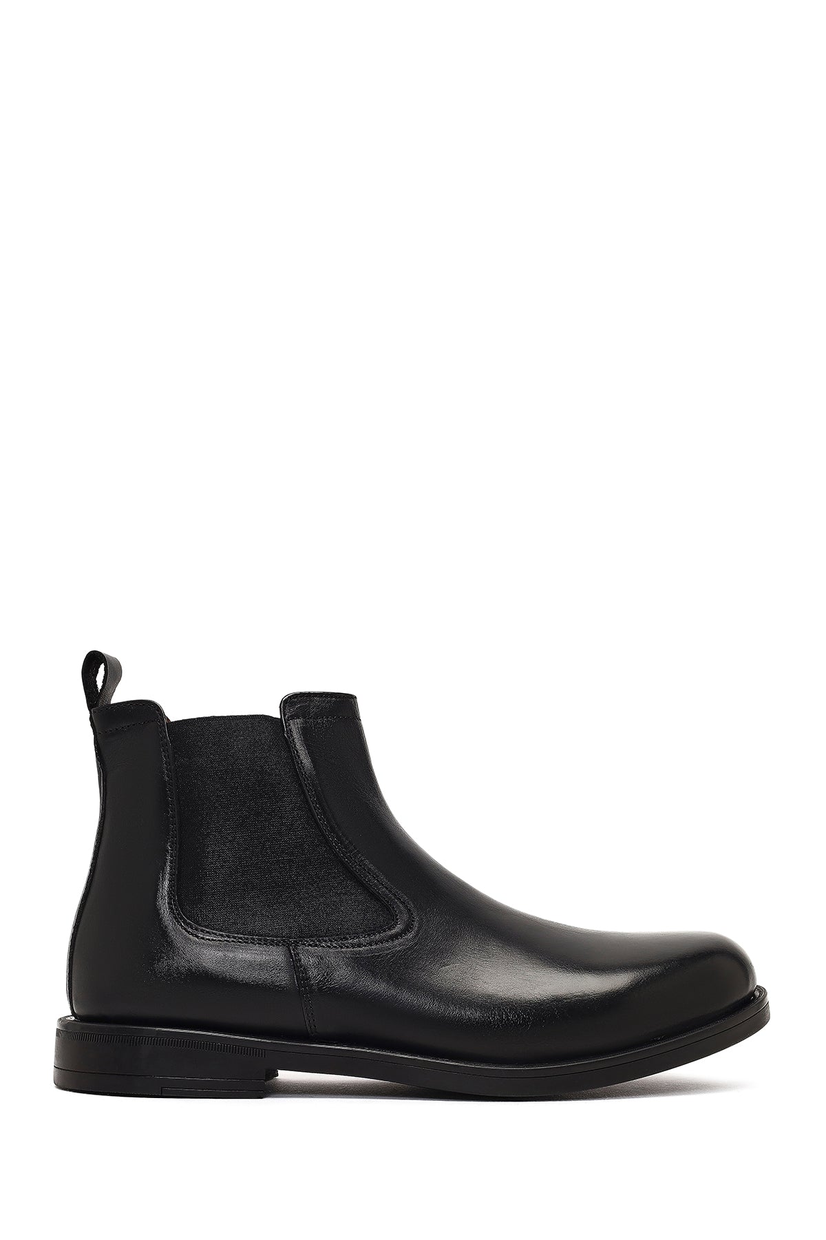 Men's Black Leather Chelsea Boot 25WFD724218 | Derimod