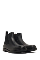 Men's Black Leather Chelsea Boot | Derimod