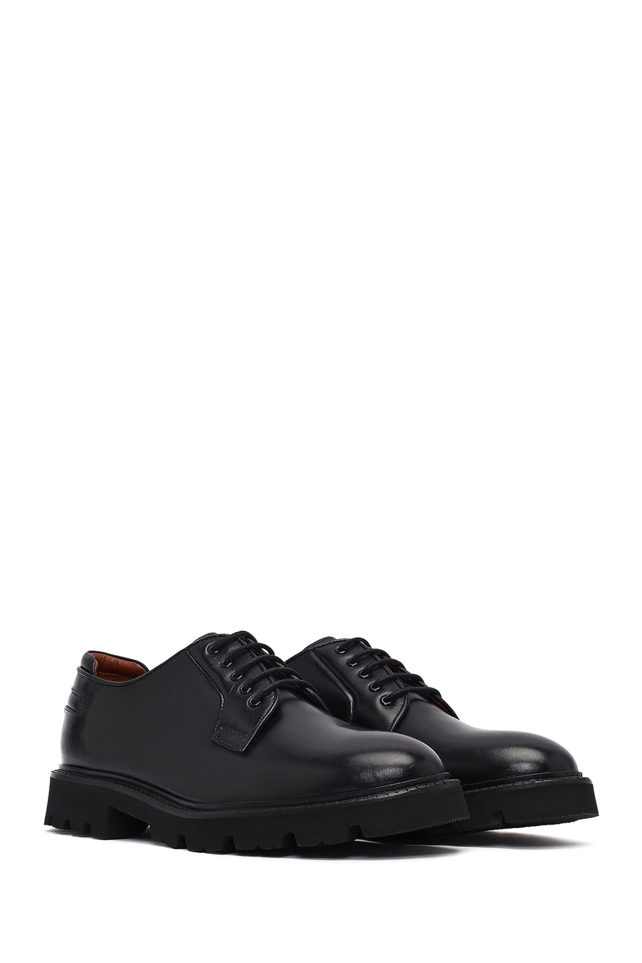 Men's Black Lace-up Leather Casual Shoes