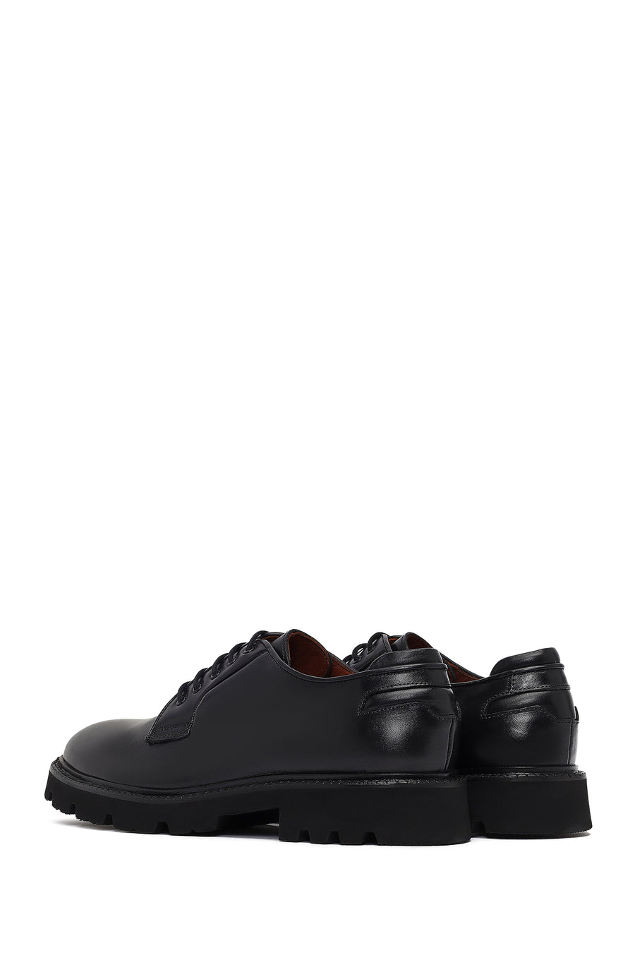 Men's Black Lace-up Leather Casual Shoes