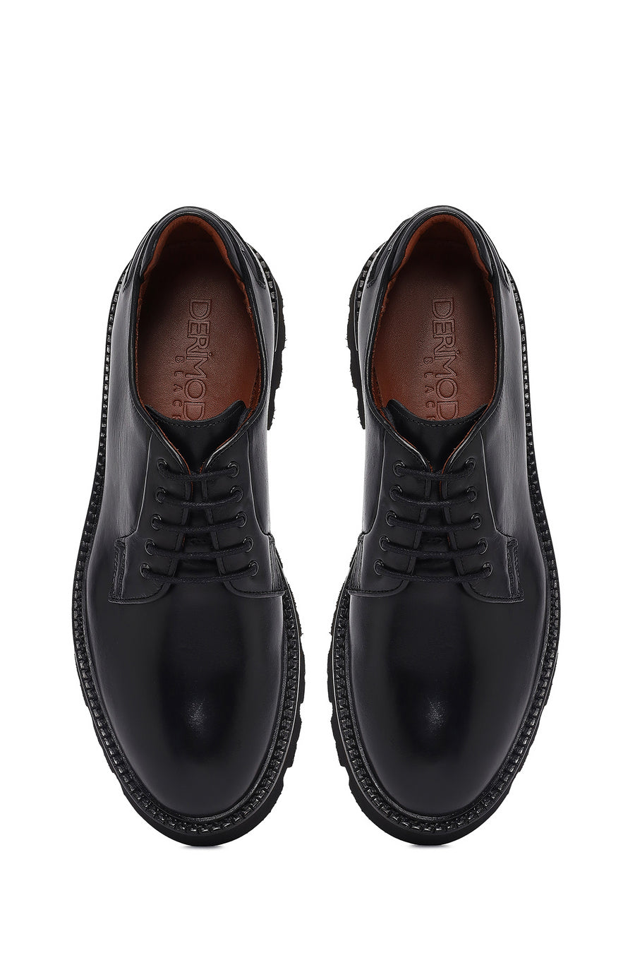 Men's Black Lace-up Leather Casual Shoes