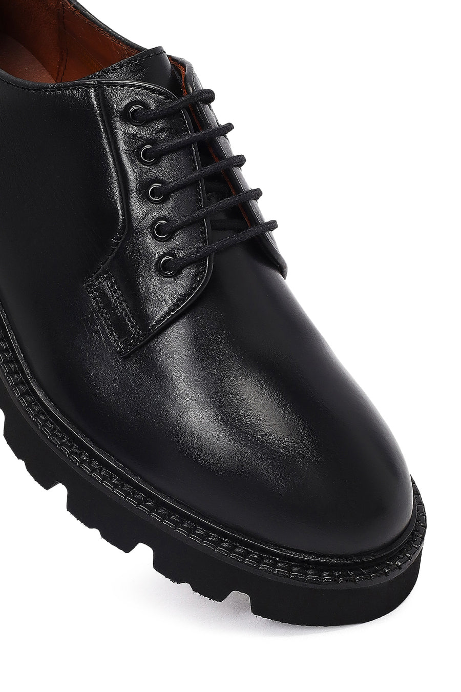 Men's Black Lace-up Leather Casual Shoes