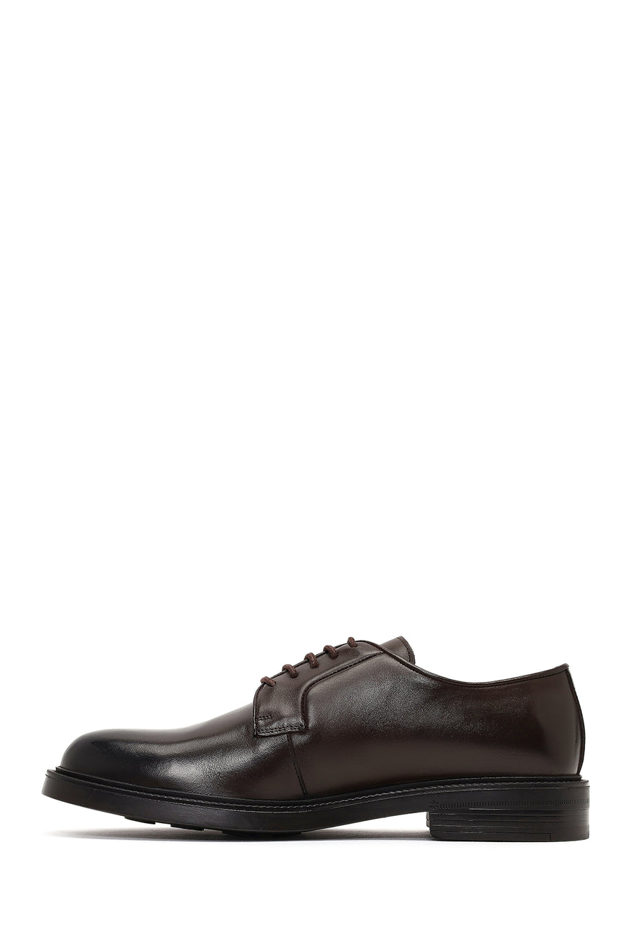 Men's Brown Lace-Up Leather Casual Shoes