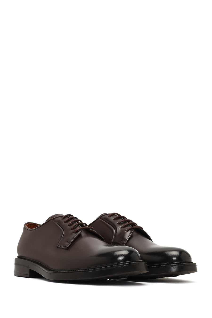 Men's Brown Lace-Up Leather Casual Shoes