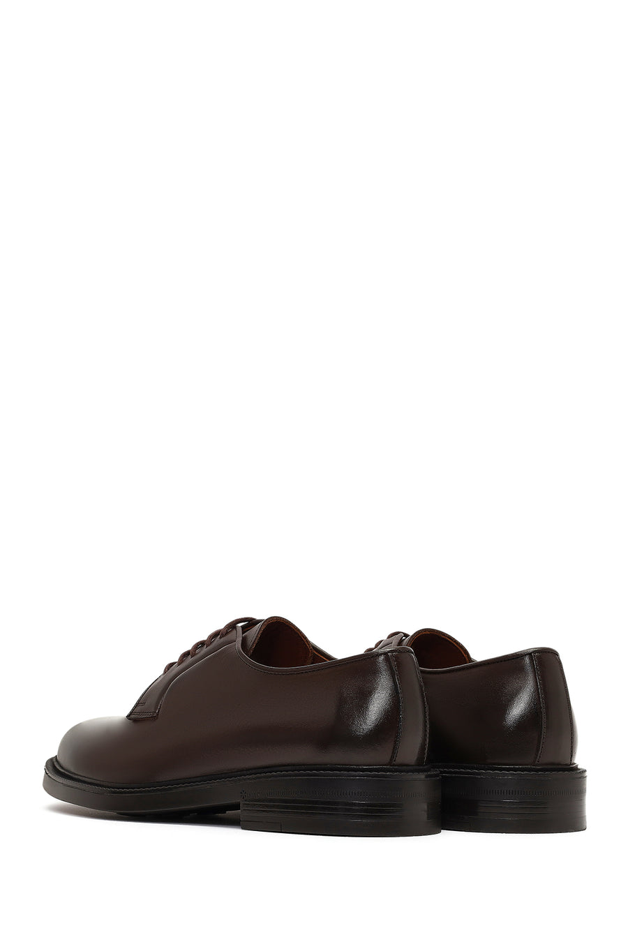 Men's Brown Lace-Up Leather Casual Shoes