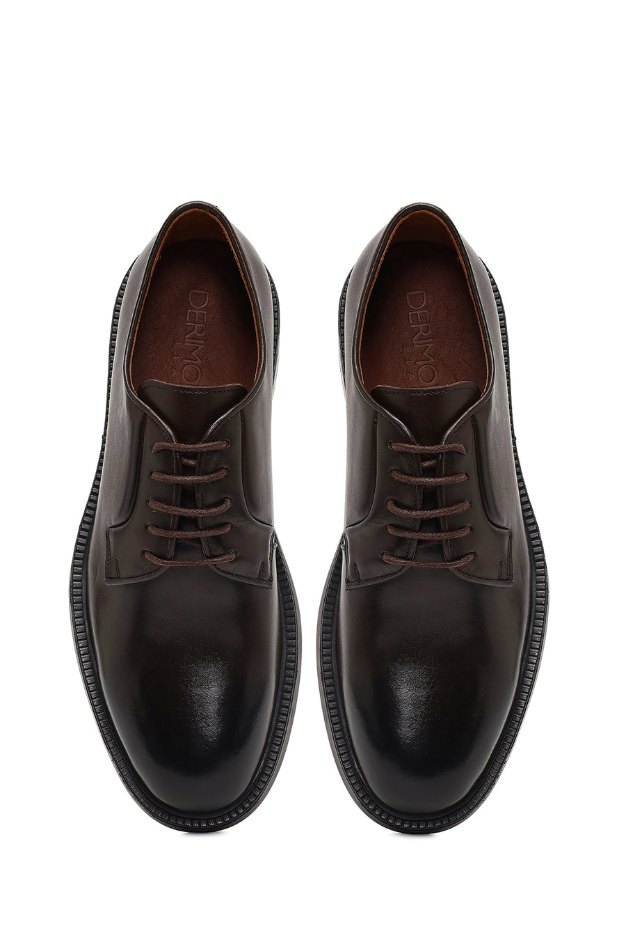 Men's Brown Lace-Up Leather Casual Shoes