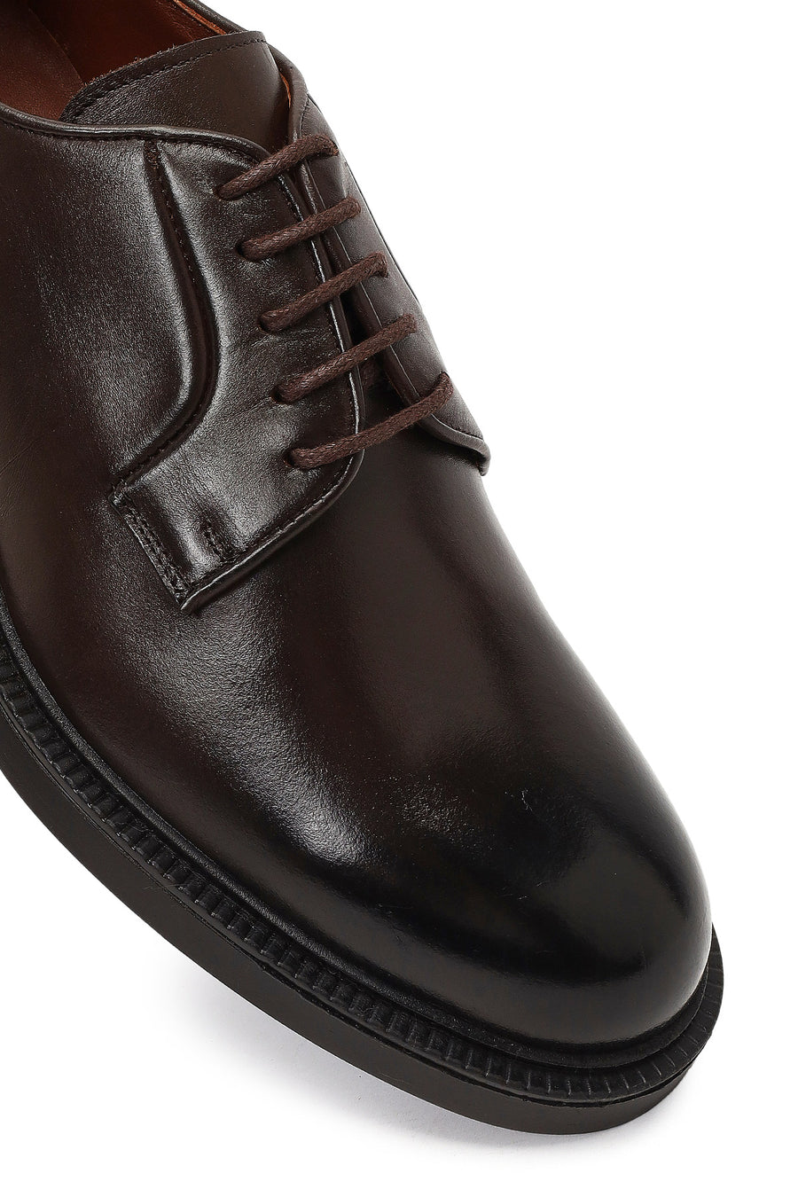 Men's Brown Lace-Up Leather Casual Shoes