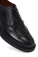 Erkek Siyah Bağcıklı Deri Casual Ayakkabı | Derimod