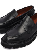 Erkek Siyah Deri Loafer | Derimod